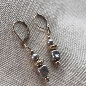 Gold-Filled & Sterling Silver Dangle Earrings New